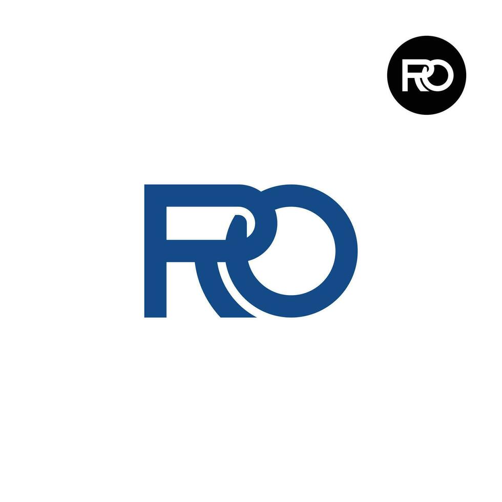 brev ro monogram logotyp design vektor