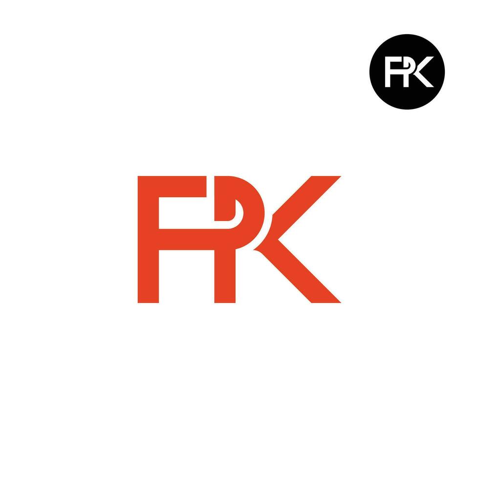 brev pk monogram logotyp design vektor