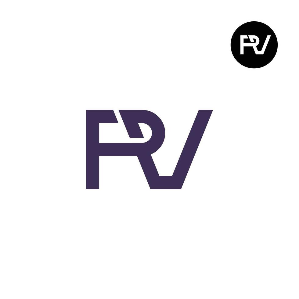 brev pv monogram logotyp design vektor