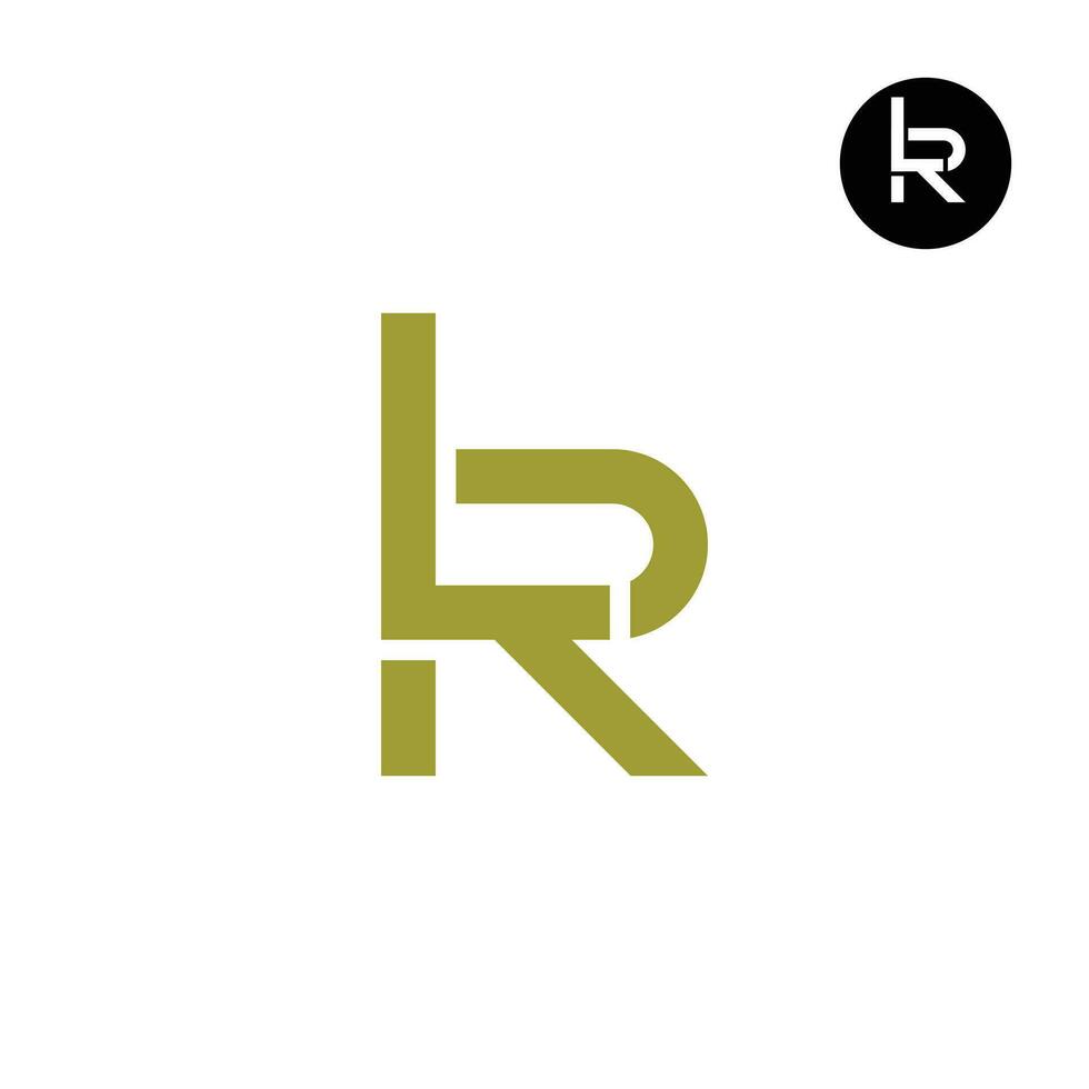 Brief lr rl Monogramm Logo Design einzigartig vektor