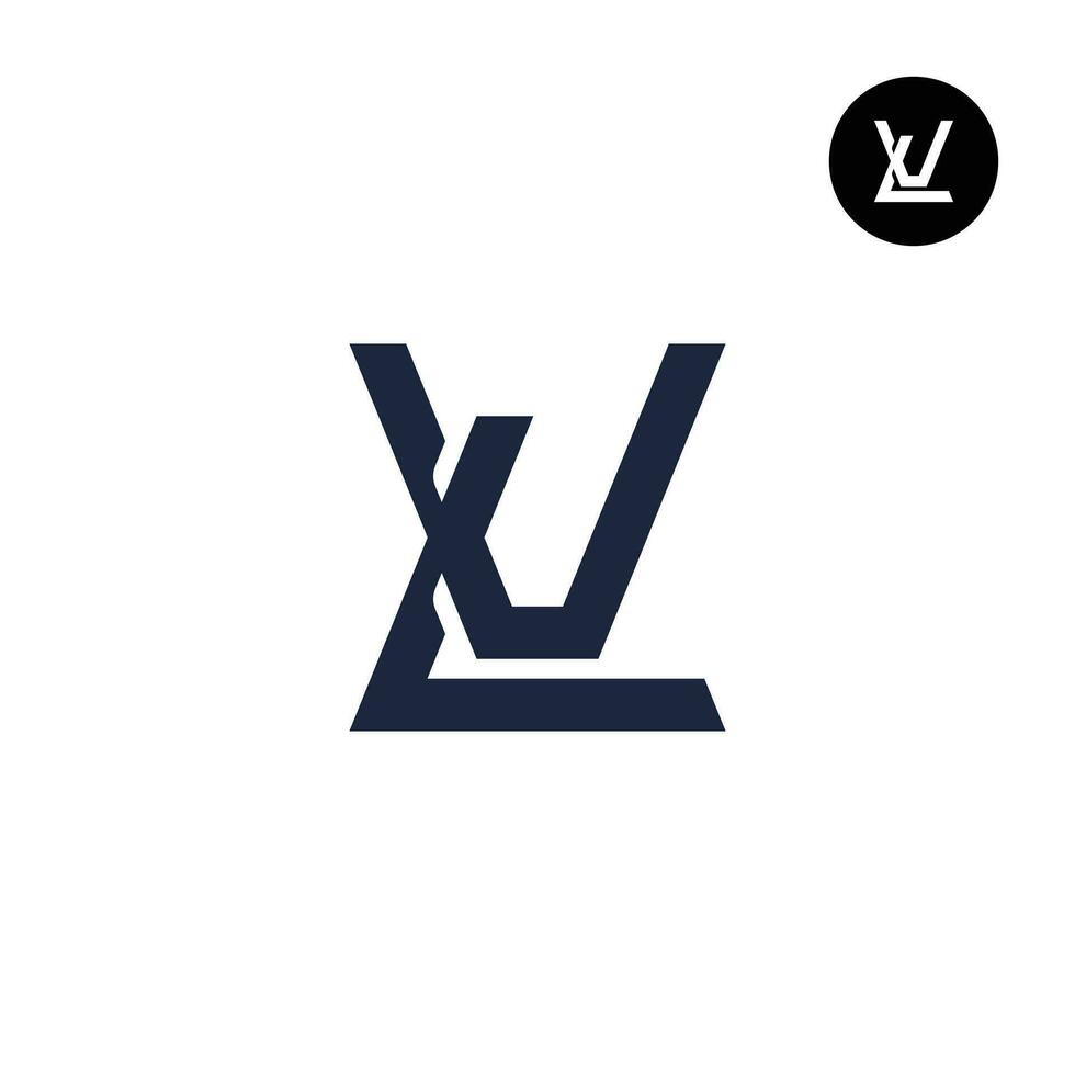 Brief lv vl Monogramm Logo Design einzigartig modern vektor
