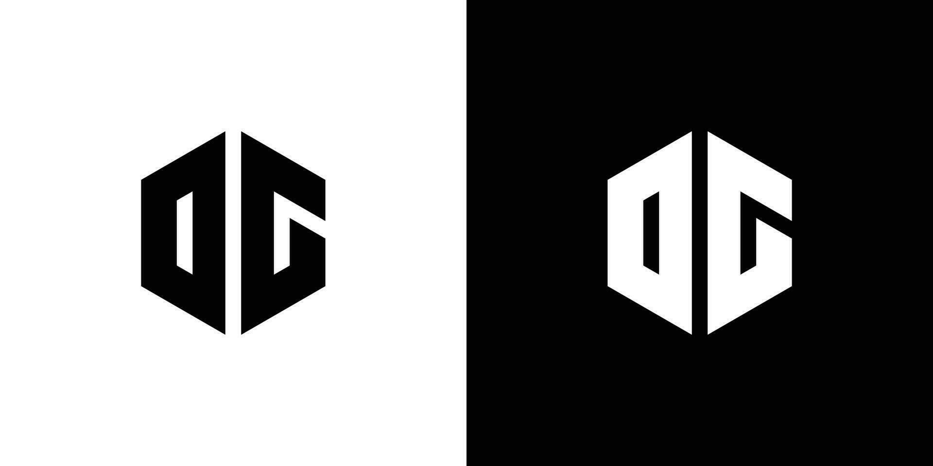 Brief d G Polygon, sechseckig minimal und Fachmann Logo Design auf schwarz und Weiß Hintergrund vektor