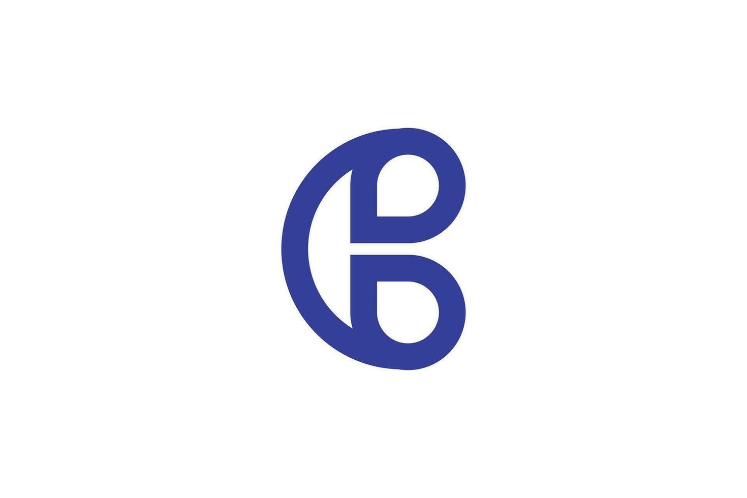 kreativ und minimalistisch Brief c b Logo Design Vorlage auf Weiß Hintergrund vektor