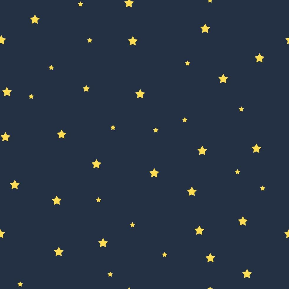 söt natthimlen sömlös bakgrund med stjärnor för spädbarn och barn. dröm sött. vektor illustration