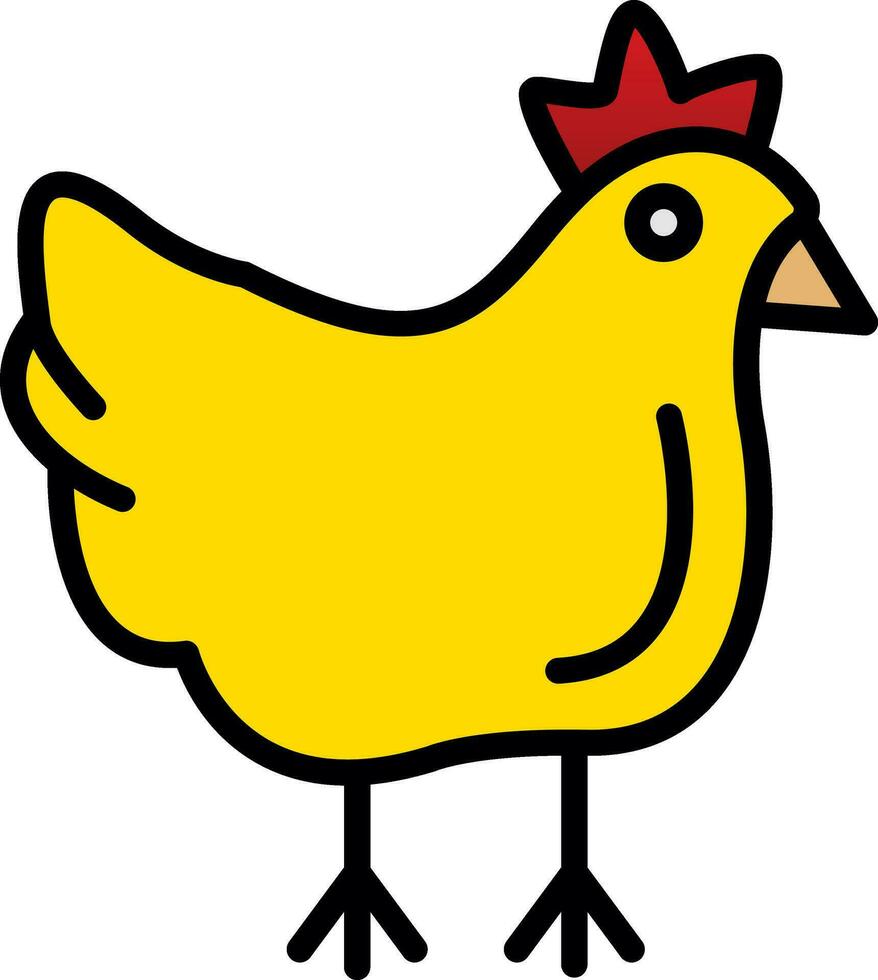 Huhn-Vektor-Icon-Design vektor