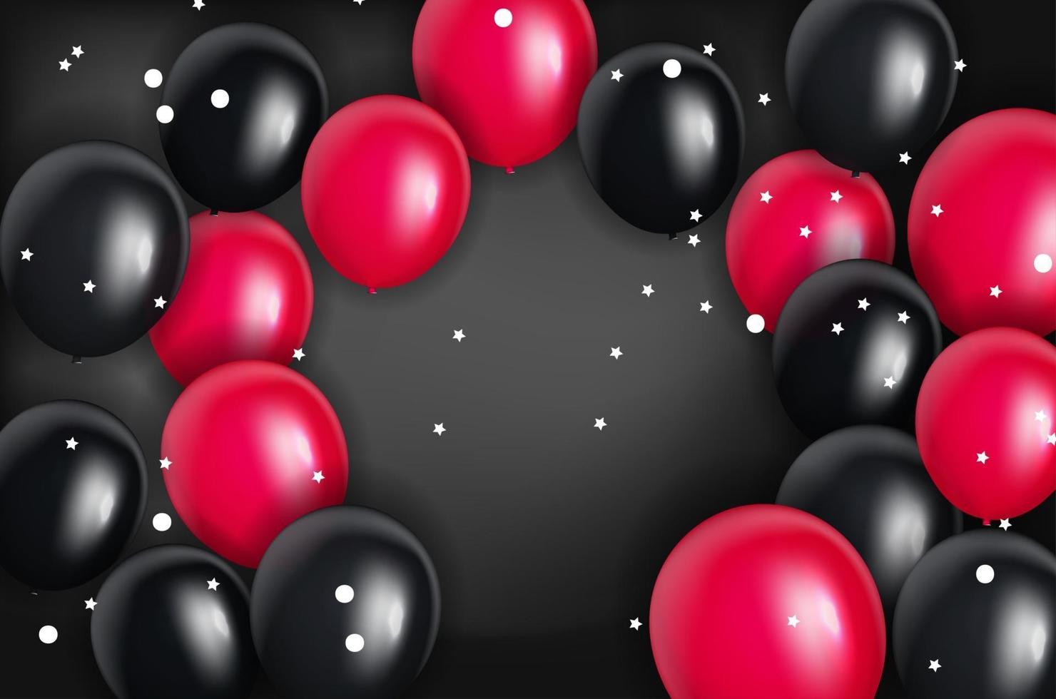 Farbe glänzend alles Gute zum Geburtstag Luftballons Banner Hintergrund Vektor-Illustration vektor