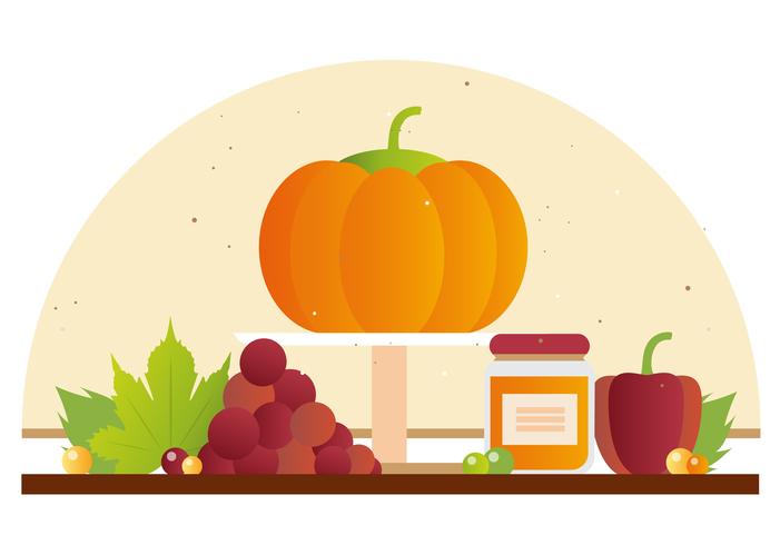 Thanksgiving-Hintergrund-Illustration vektor