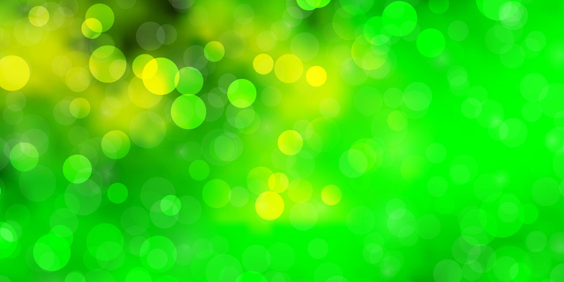 hellgrüner gelber Vektorhintergrund mit Kreisen vektor