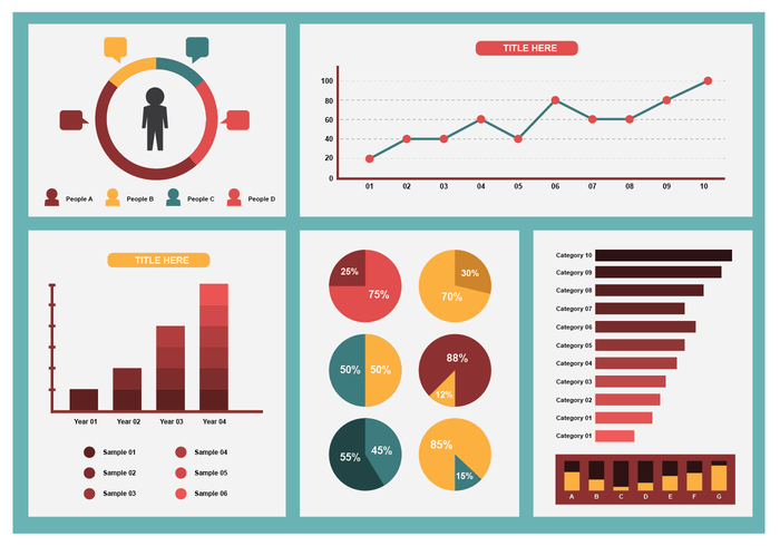 Diagram UI Kit vektor