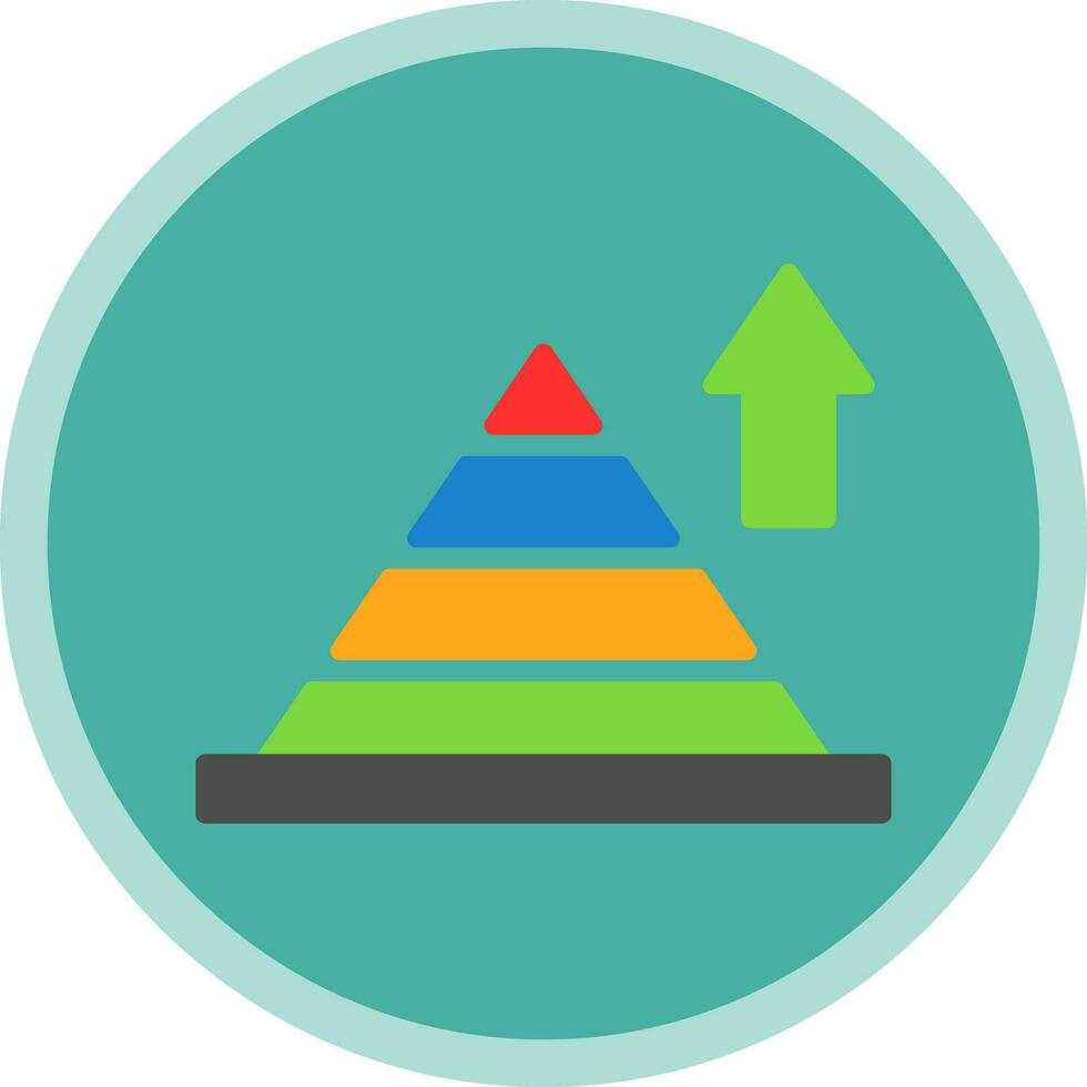 Pyramidendiagramm-Vektor-Icon-Design vektor