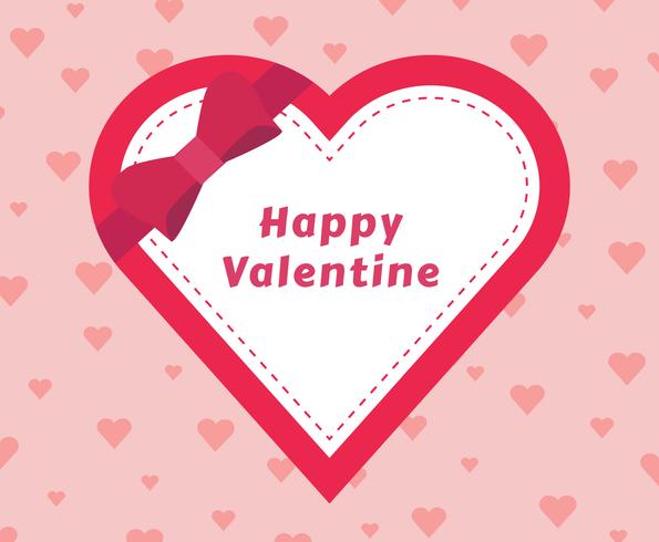 Valentine Heart Frame als Geschenk vektor