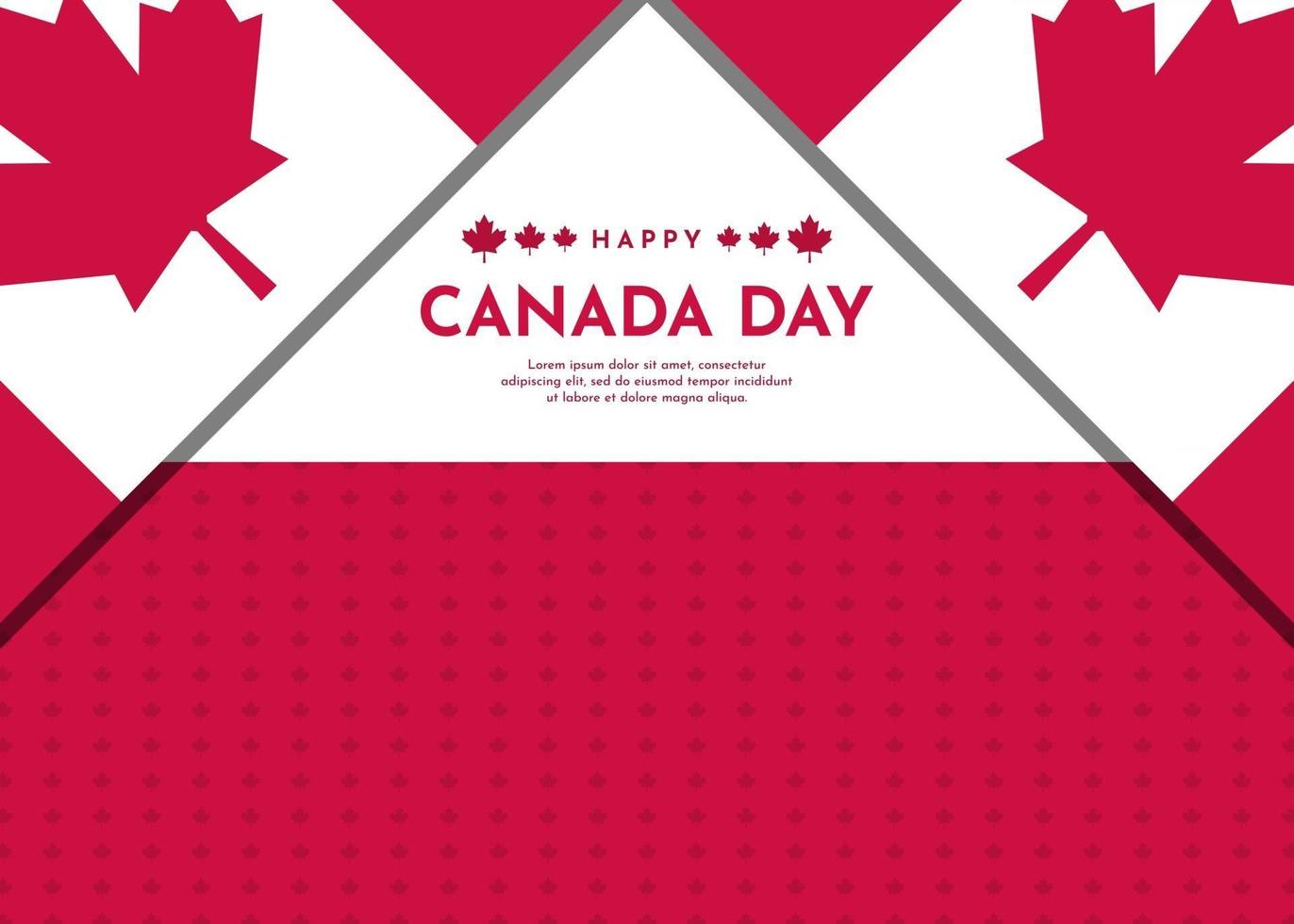 Kanada-Tagesfeierhintergrund mit Ahornblattdesign vektor