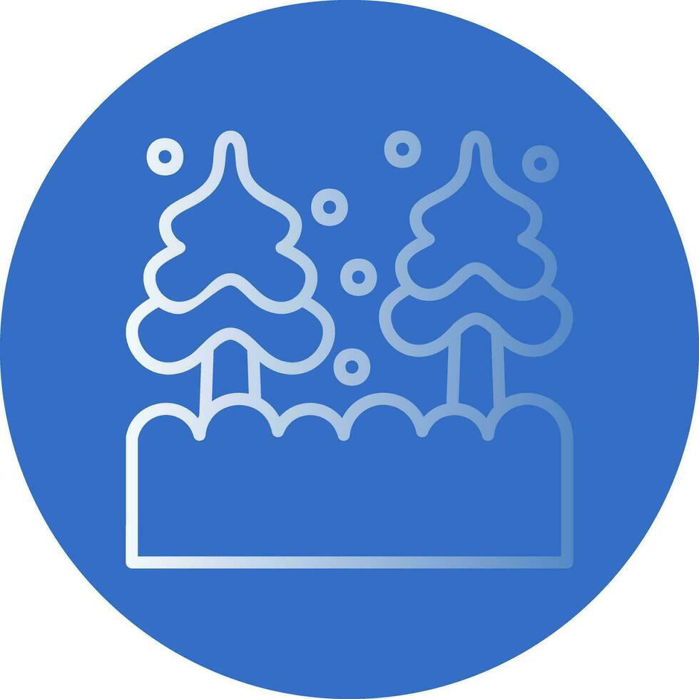 snöig skog vektor ikon design