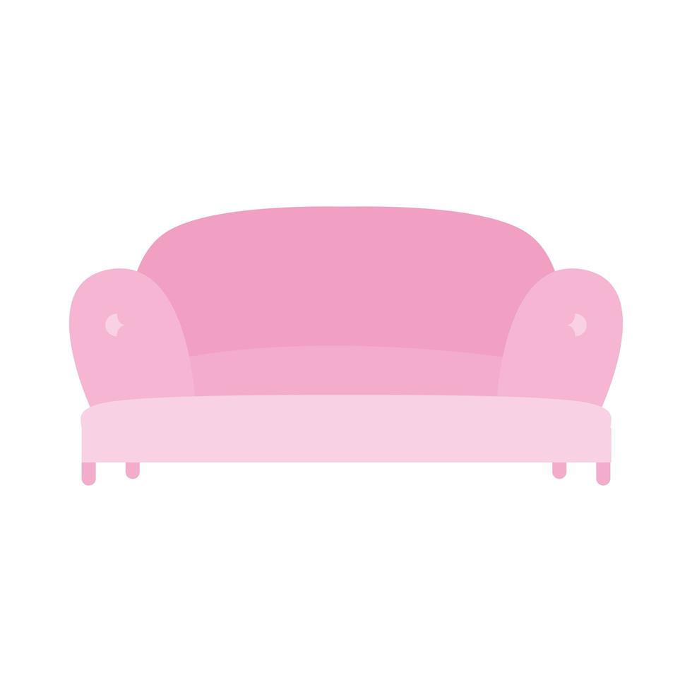 isolierte rose couch vektor design