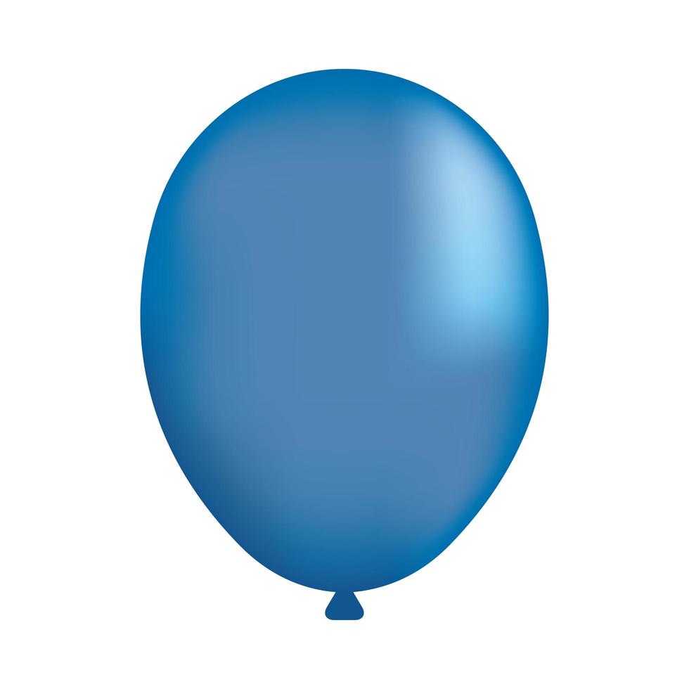 fest och fest blå ballong vektor design