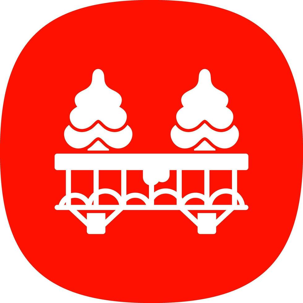 schneebedeckt Brücke Vektor Symbol Design