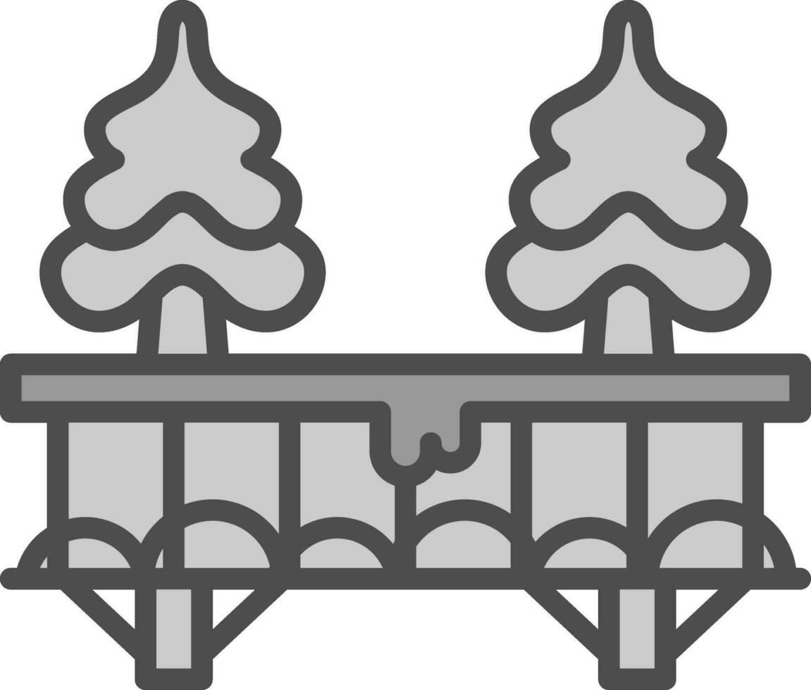 snötäckt bro vektor ikon design