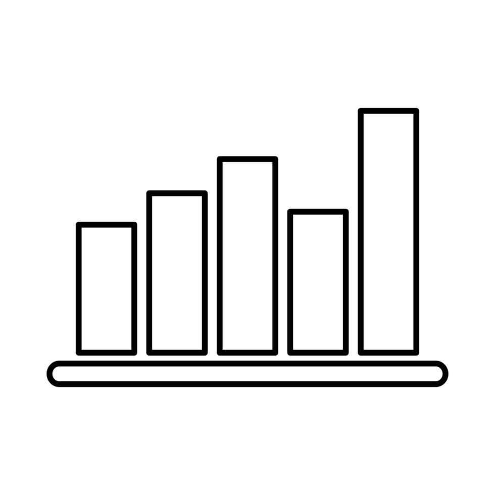 Statistikbalken Infografik isoliert Symbol vektor