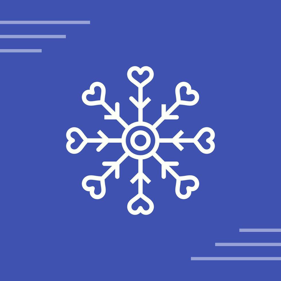 kärlek snöflinga vektor ikon