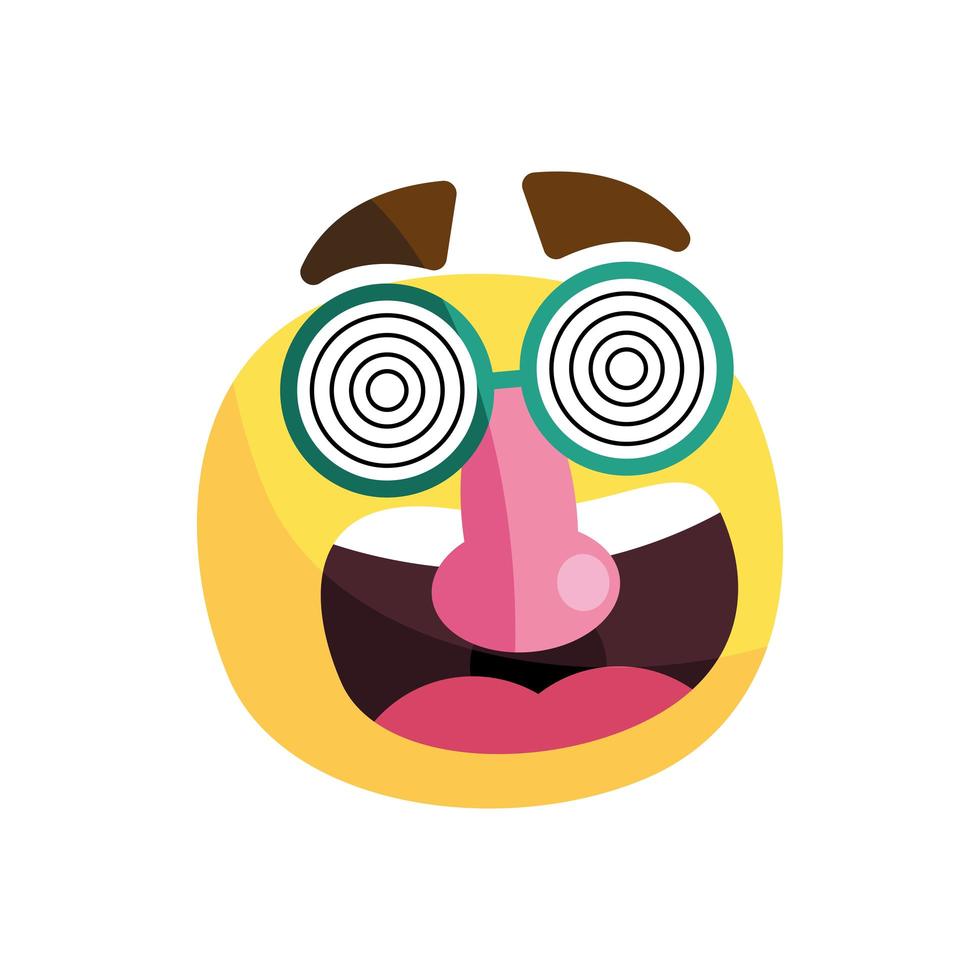 emoji med mask vektor