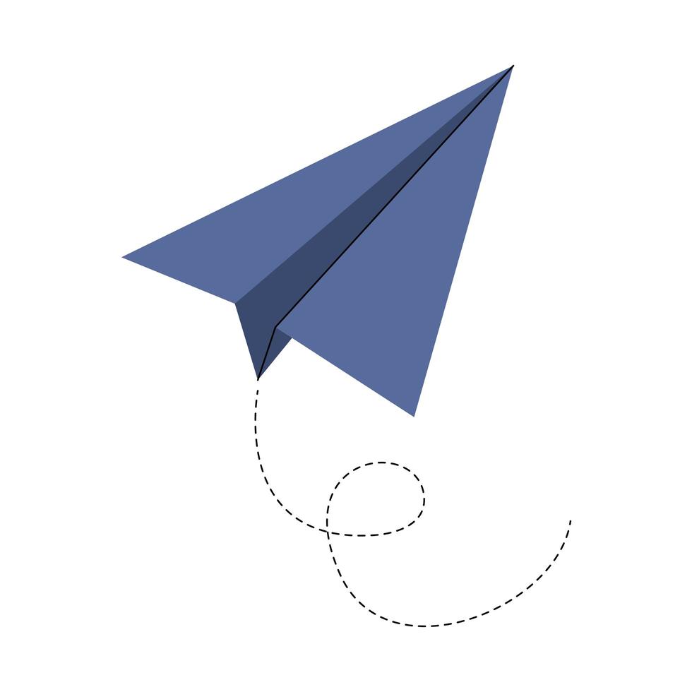 papper flygplan leksak flygande ikon vektor