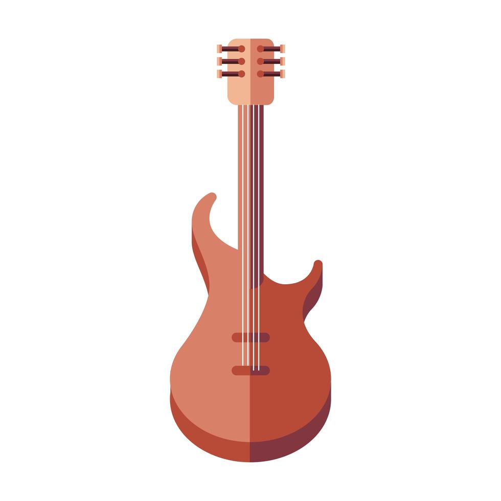 elektrisk gitarr instrument ikon vektor design