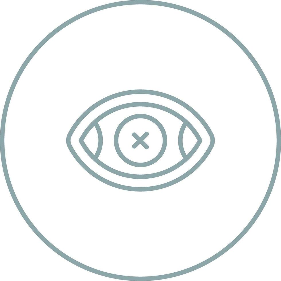 Auge gekreuzt Vektor Symbol