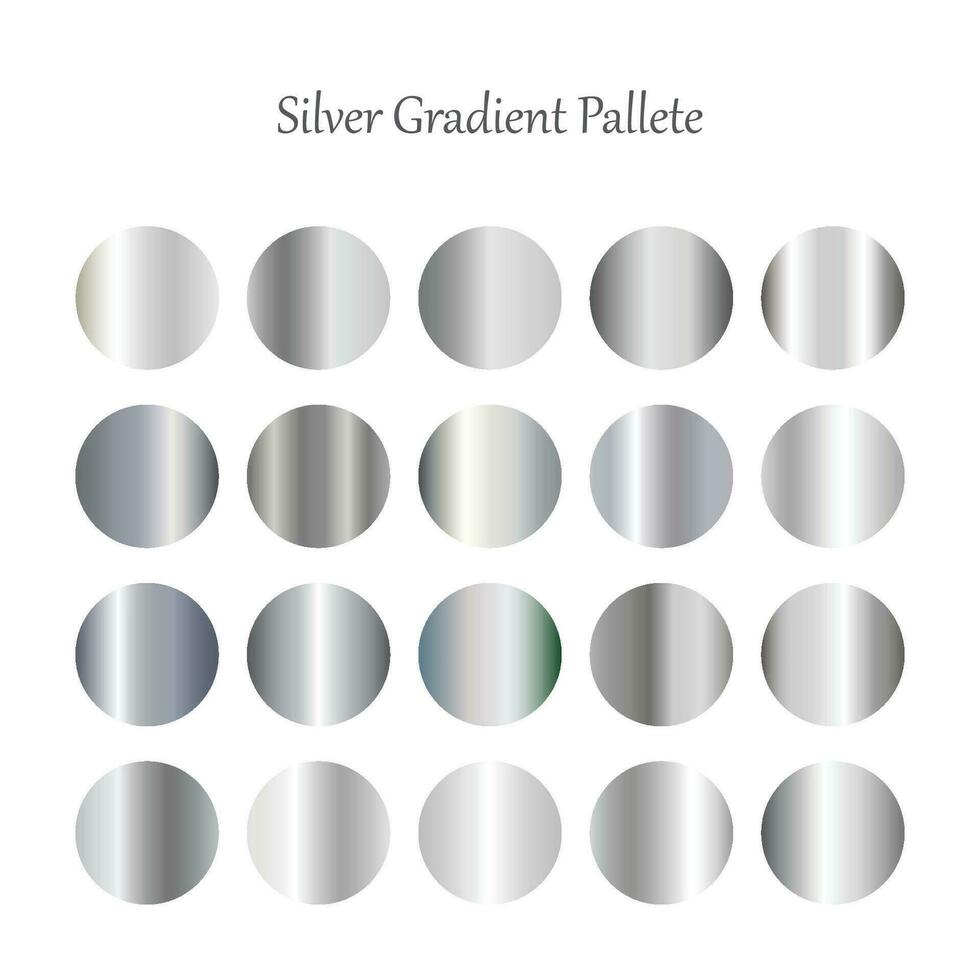 silver- Färg lutning palett vektor