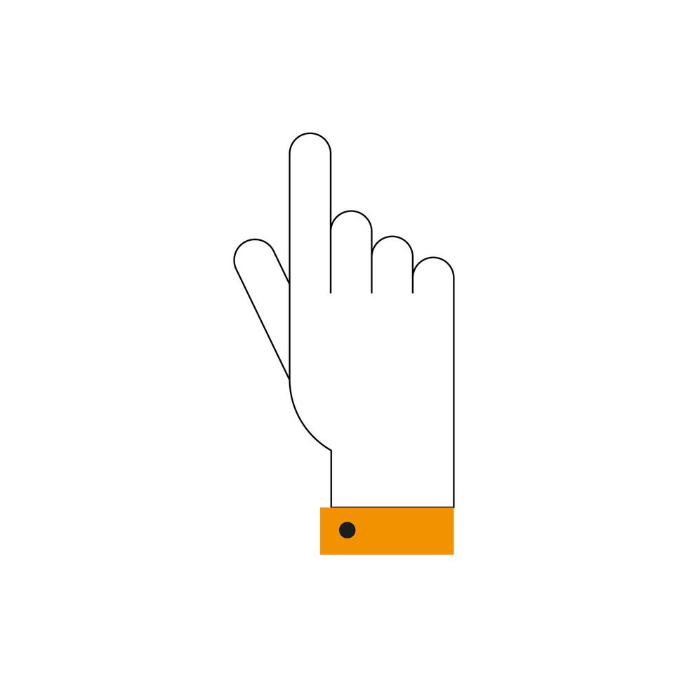 Cursor-Hand-Symbol-Vektor-Design vektor