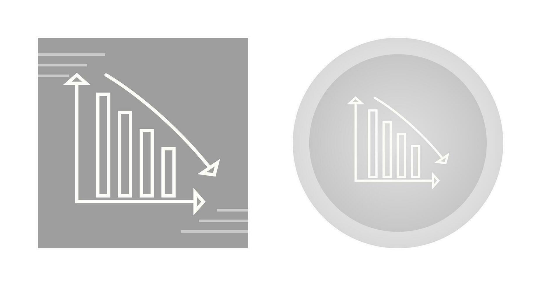 nedåtgående bar vektor ikon