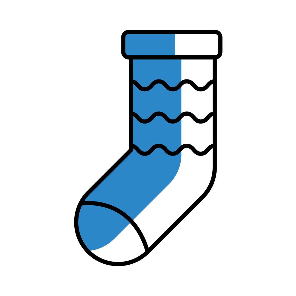 Wintersocken-Symbol-Vektor-Design vektor