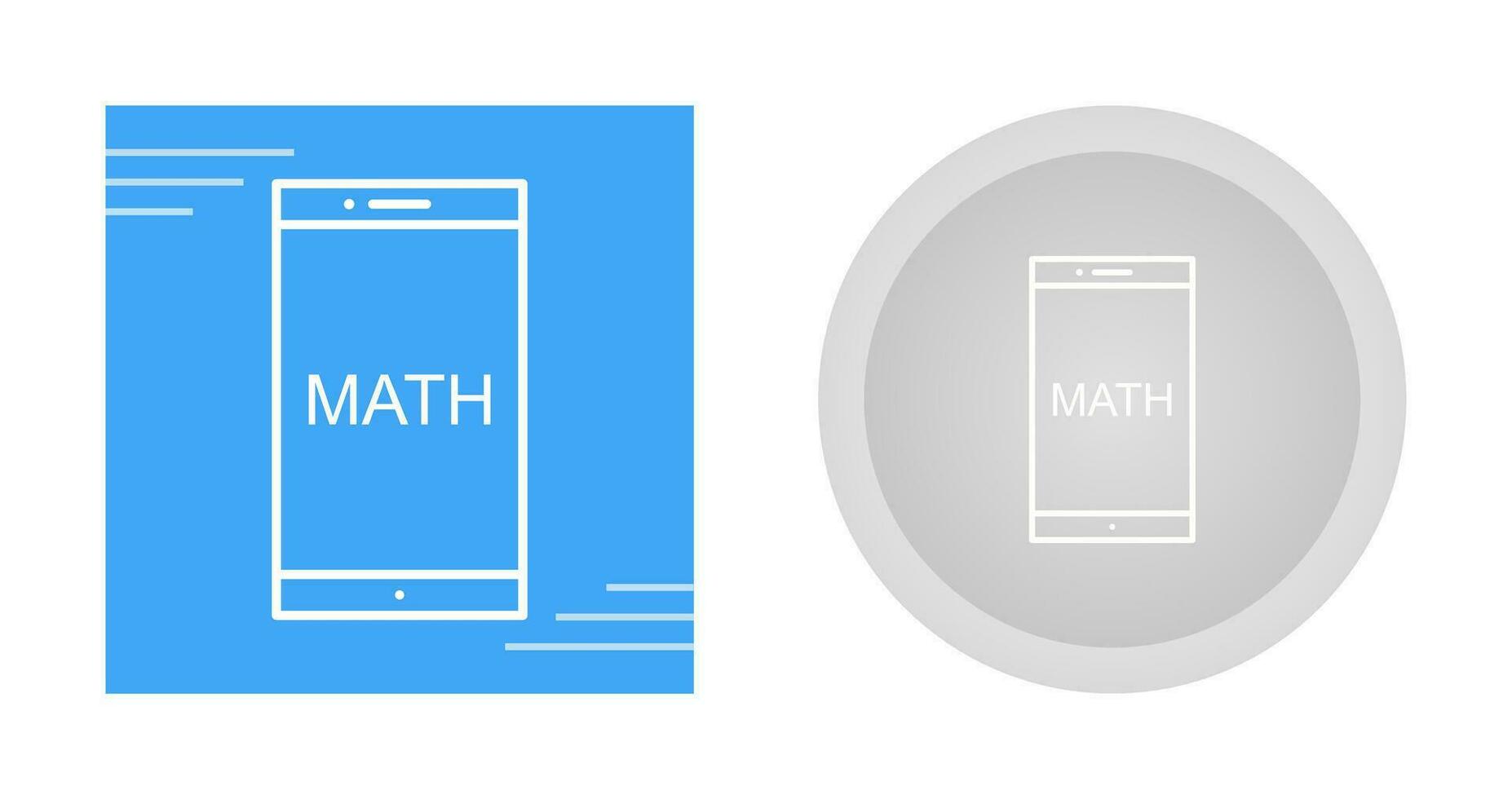 studerar matematik på mobil vektor ikon