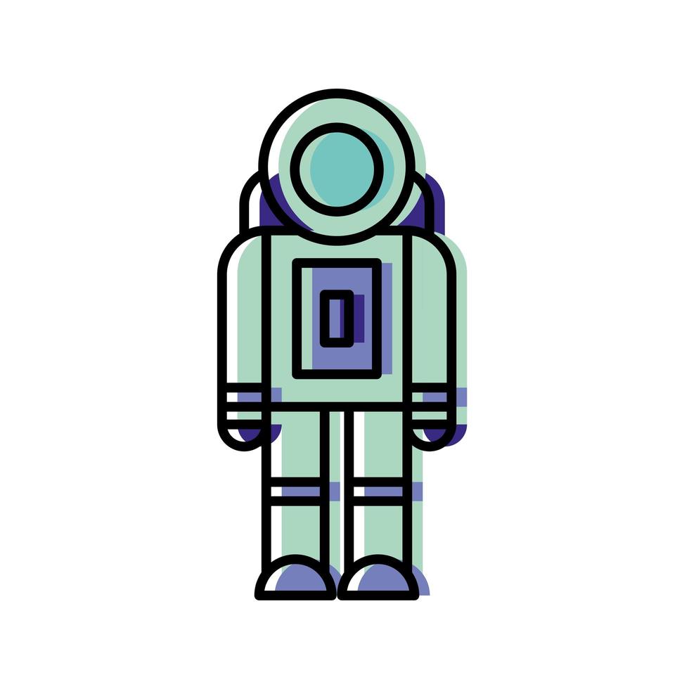 rymd astronaut ikon vektor design