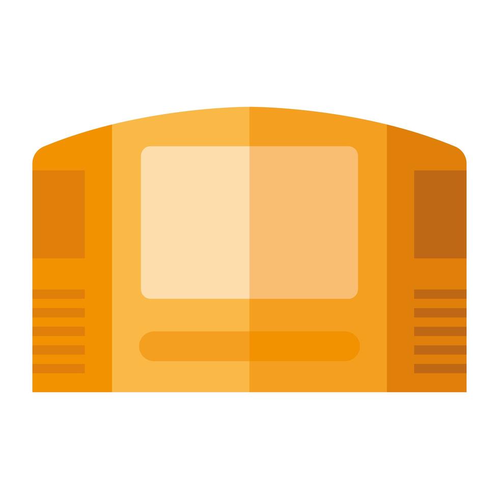 Orange Videospielkonsolenbox Vektordesign vektor