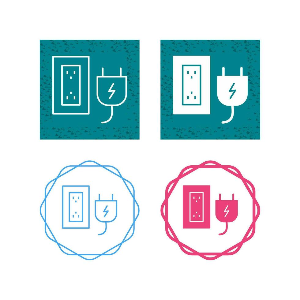 Plug-and-Socket-Vektorsymbol vektor