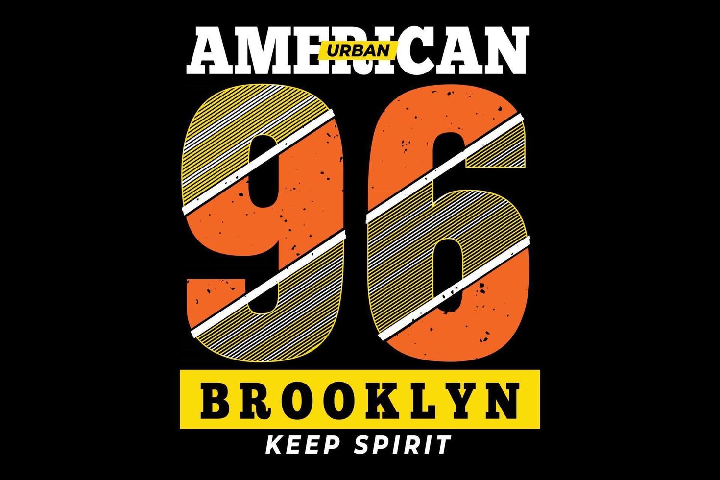 t-shirt amerikanische brooklyn typografie vektor