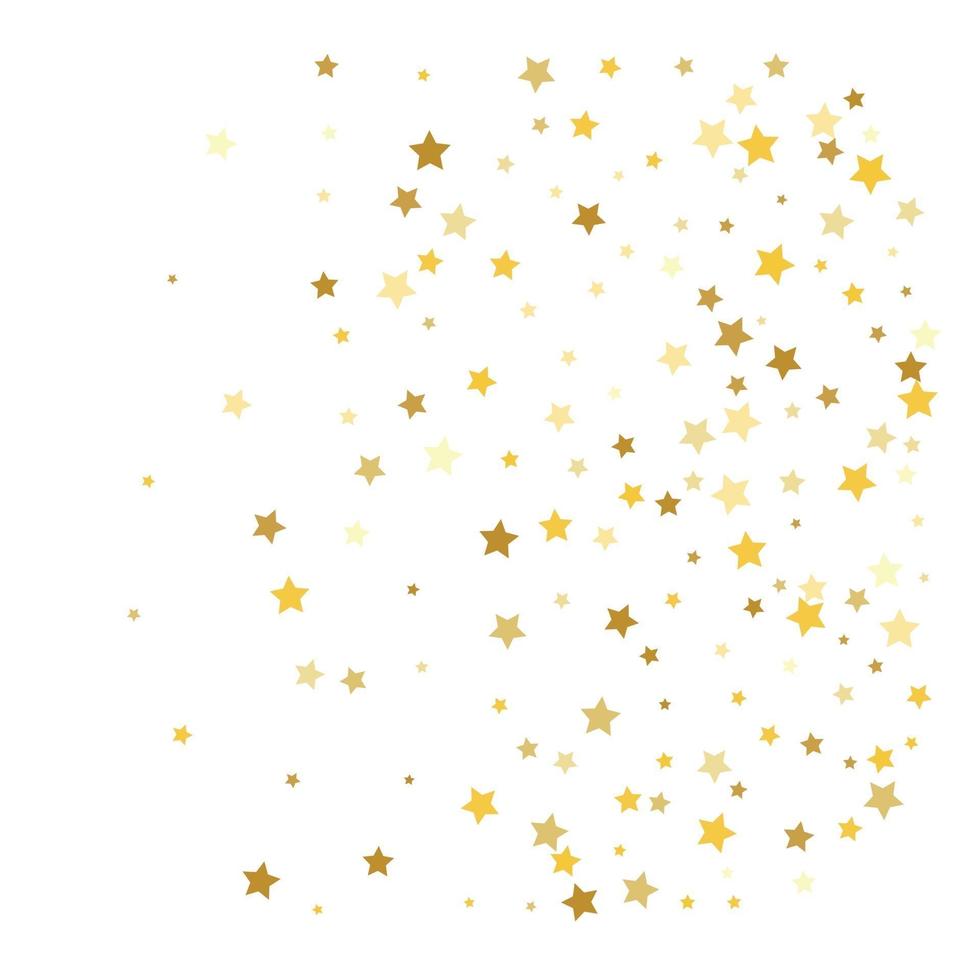 Konfetti-Feier mit goldenen Sternen vektor