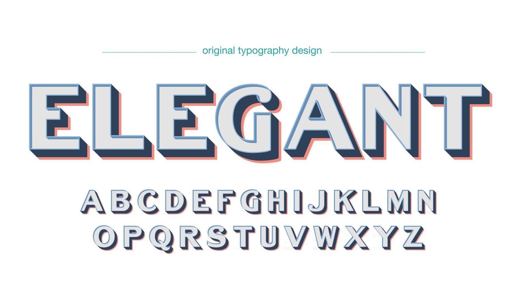 elegante weiße Retro-Typografie vektor