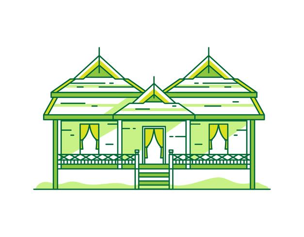 Traditionelles Haus in Thailand vektor
