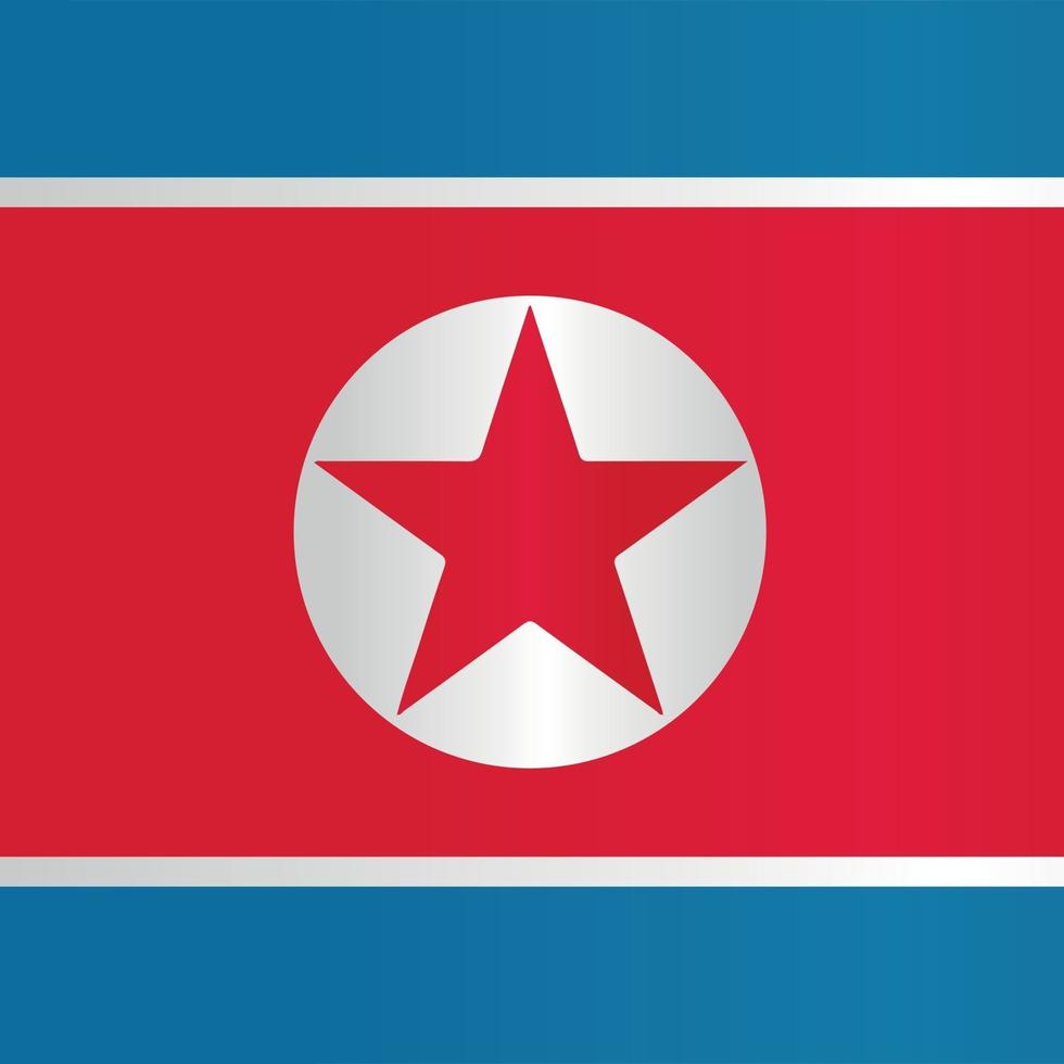 flagga Nordkorea land kommunistiska röda stjärnan armén Sovjetunionen symbol ikon logotyp vektor