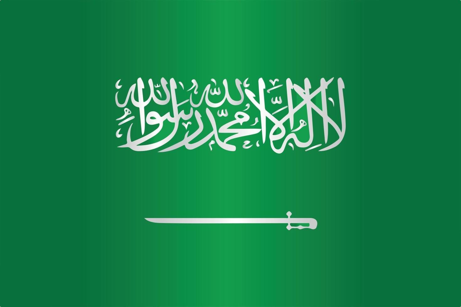 saudi-arabien flagge symbol flacher vektor mit farbverlauf