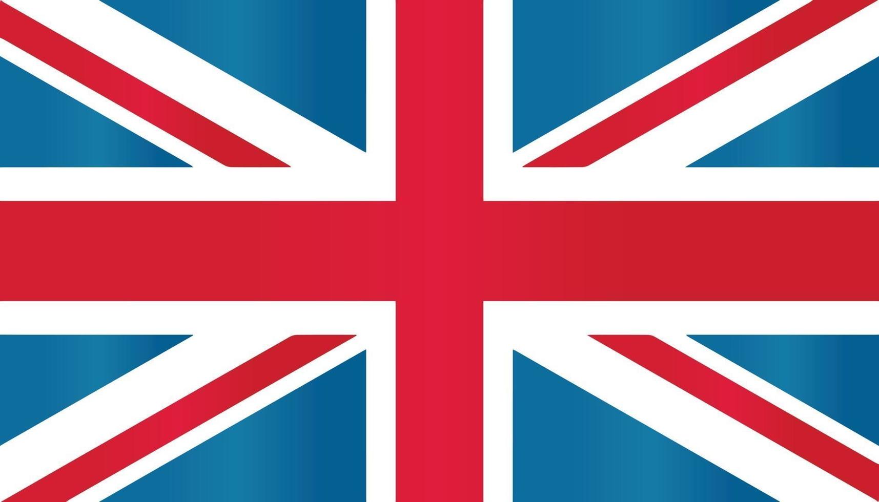 europa engelska brittiska storbritannien flagga symbol platt vektor med lutningsfärg