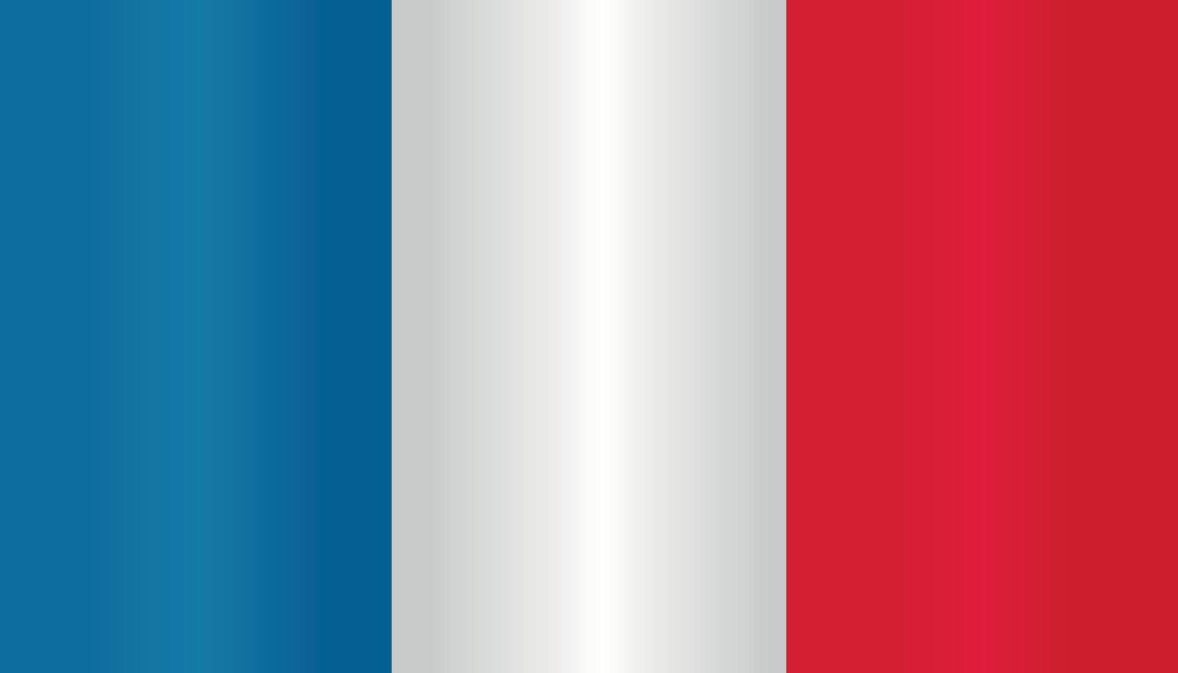 frankrike flagga symbol platt vektor med lutningsfärg