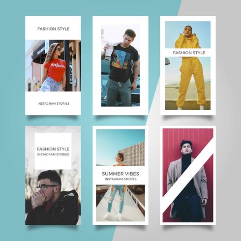 Flat Modern Stylish Fashion Instagram Stories Vector Mall