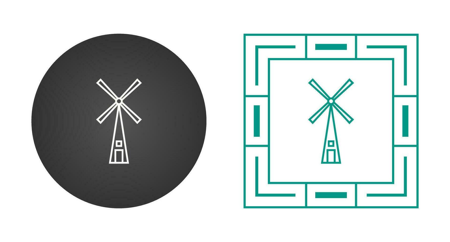 Symbol für Windmühlenvektor vektor