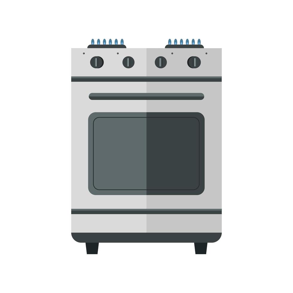 küchenofen hausgerät isolierte ikone vektor