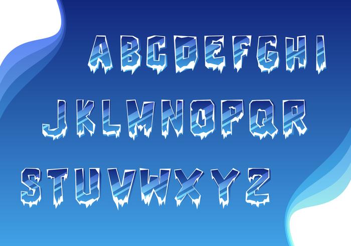 Einfacher eisiger Alphabet-Vektor vektor