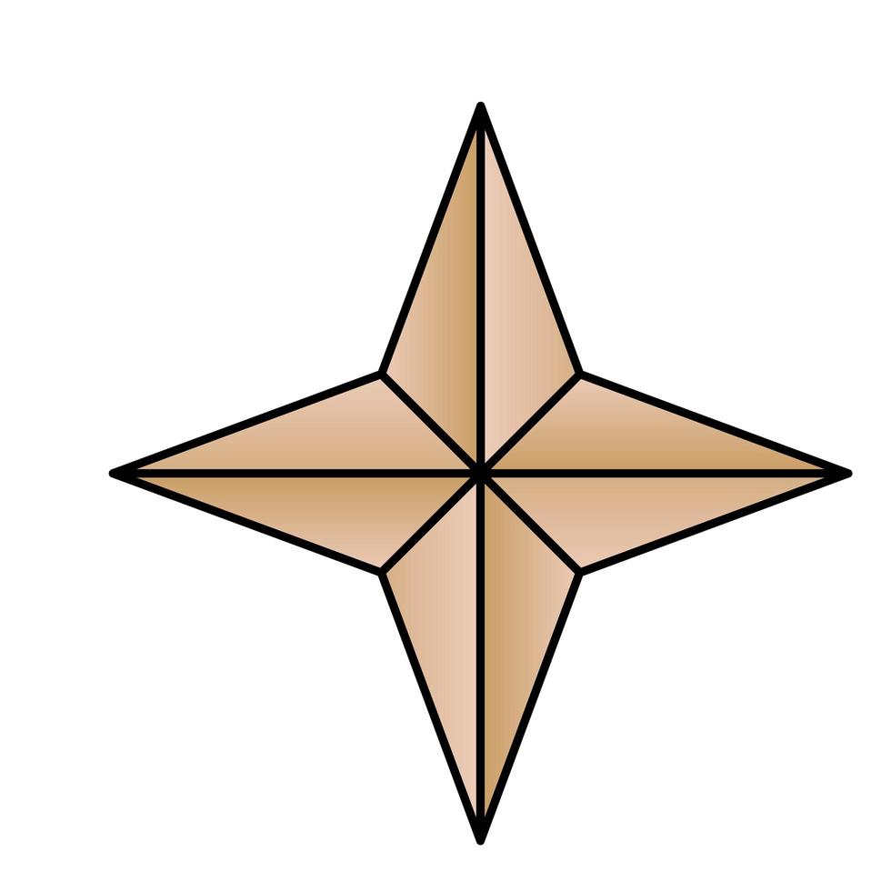 stjärna dekoration form isolerad ikon vektor