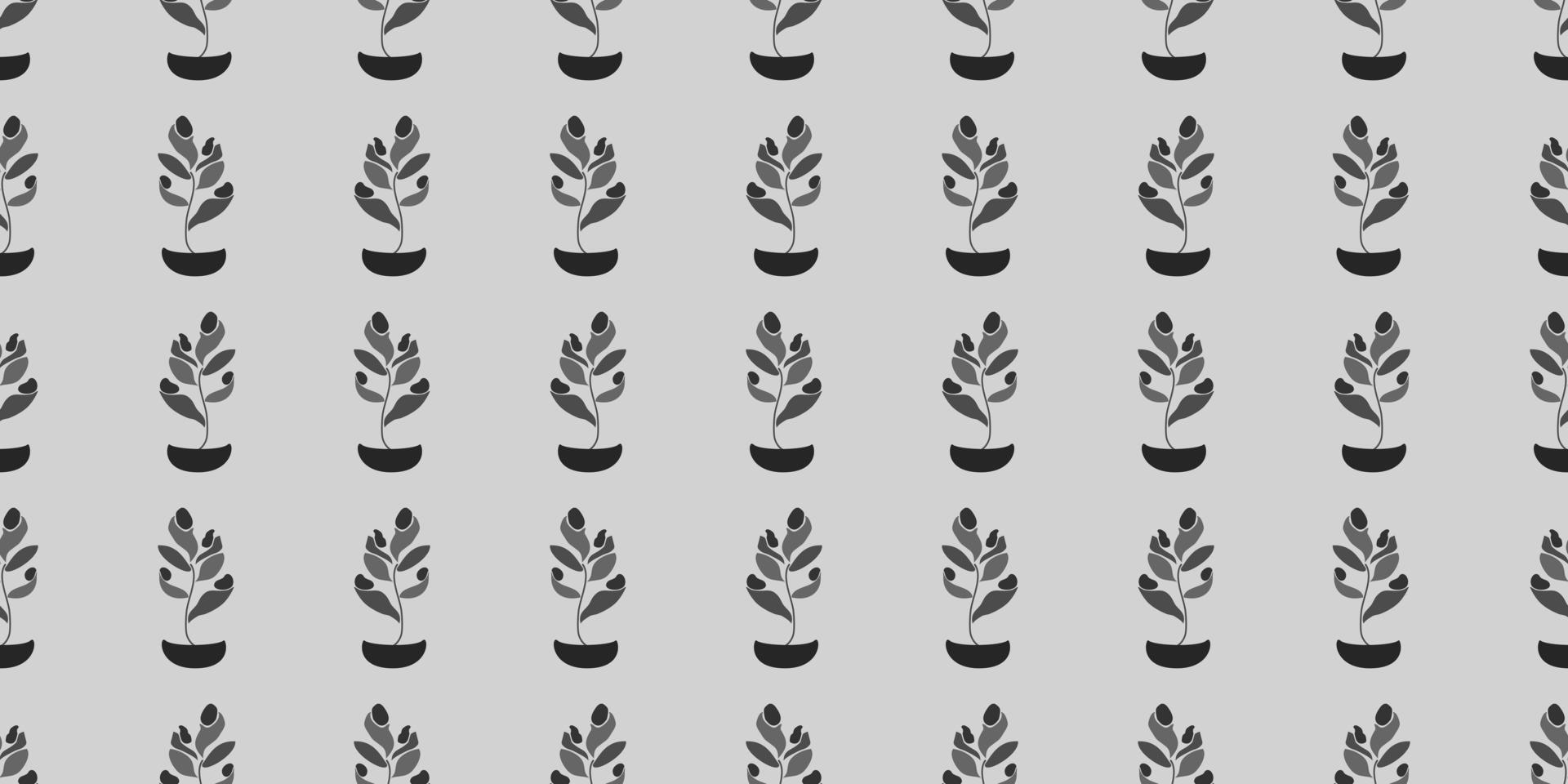 niedliche Blumen, Pflanzen Vektor nahtlose Muster. elegante Vorlage für Modedrucke, Stoffe, Textilien, Tapeten, Wandkunst, Einladung, Verpackung. einsatzbereit