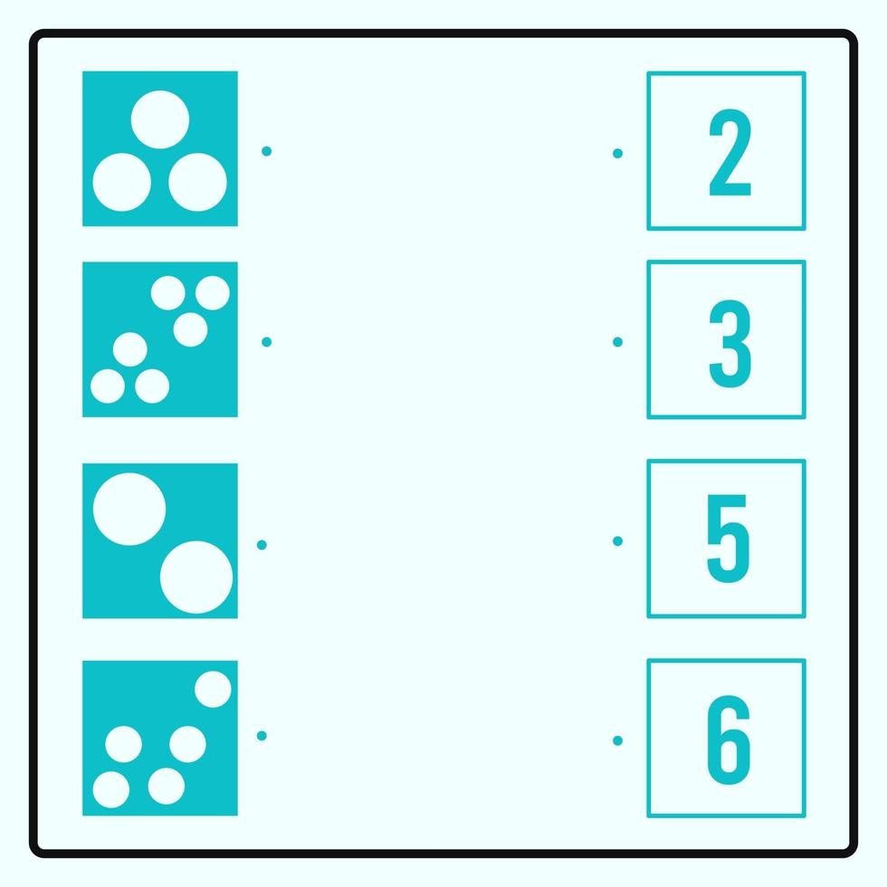 pedagogiskt pusselspel som gör kopplingslinjer för att hitta rätt par. geometrisk cirkel rund form. hjärnträning kalkylblad för barn vektor